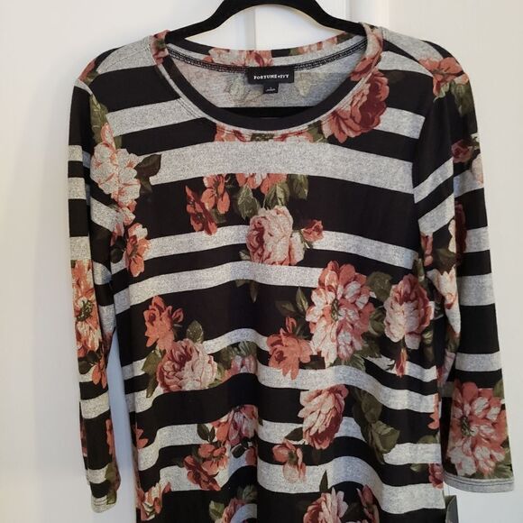 Fortune+Ivy Fit and Flare Knee length 3/4 Sleeve Sweater Dress size Large - Picture 3 of 8